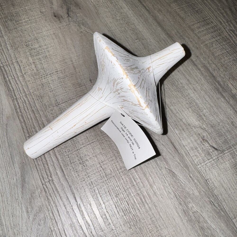 Hobby Lobby White Distressed Decorative Finial Sculpture Rustic Farmhouse NWT
